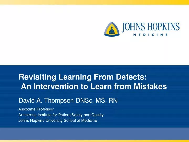 revisiting learning from defects an intervention to learn from mistakes