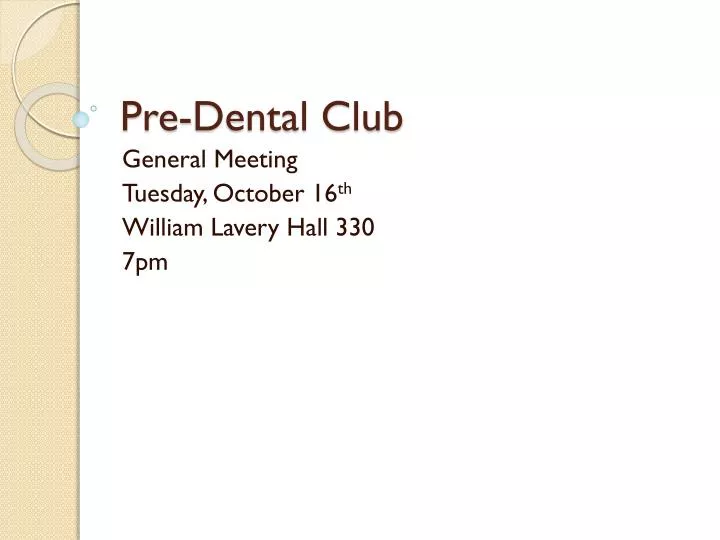 pre dental club