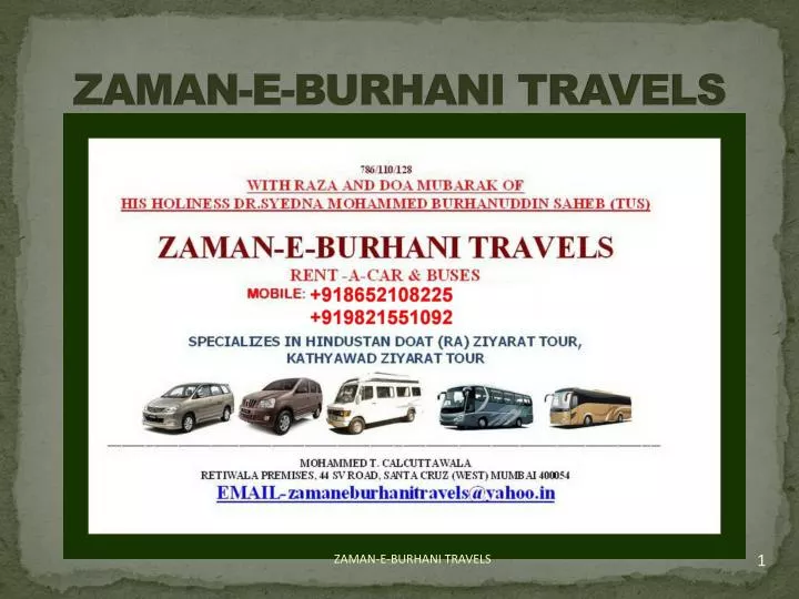 zaman e burhani travels