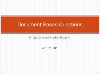 Document Based Questions