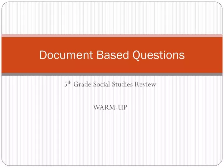 document based questions