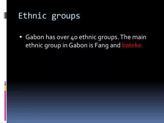 Ethnic groups