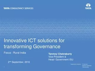 Innovative ICT solutions for transforming Governance