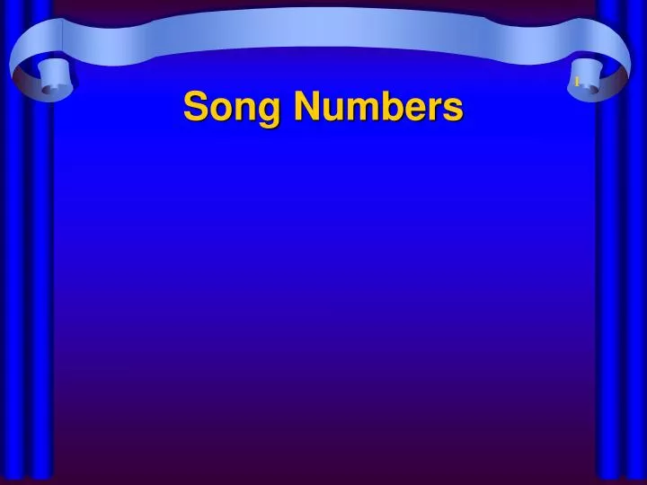 song numbers