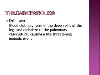 Thromboembolism