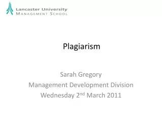 Plagiarism