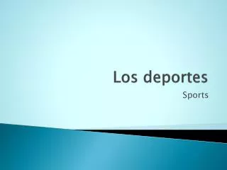 Los deportes