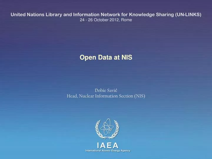 open data at nis