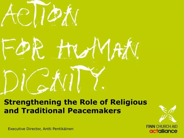 strengthening the role of religious and traditional peacemakers