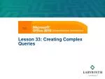 Mastering Complex Queries in Access: Techniques for Multi-Table Data Management - slide 1