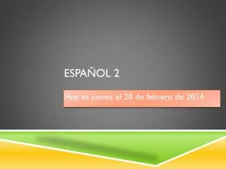 espa ol 2
