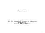 Dictionaries - slide 1