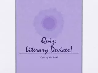 quiz literary devices