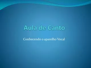 aula de canto