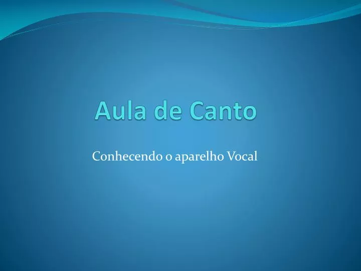 aula de canto