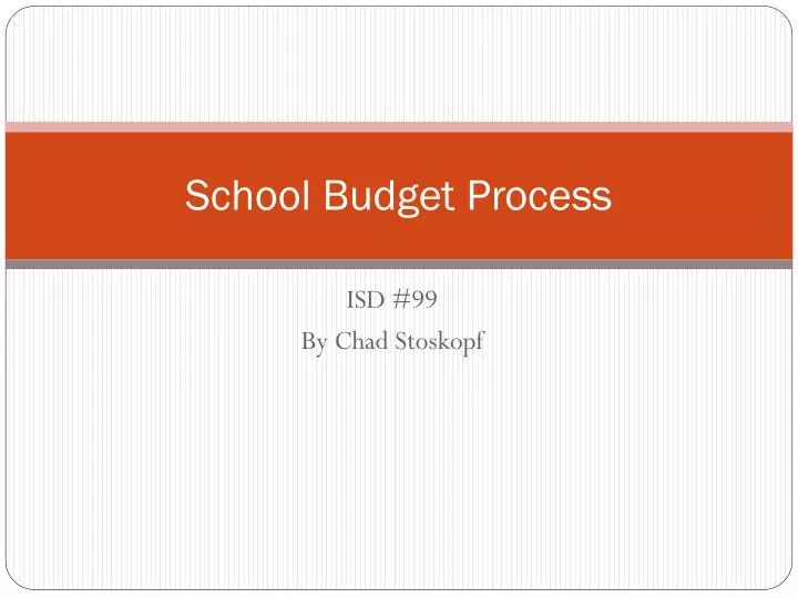 school budget process