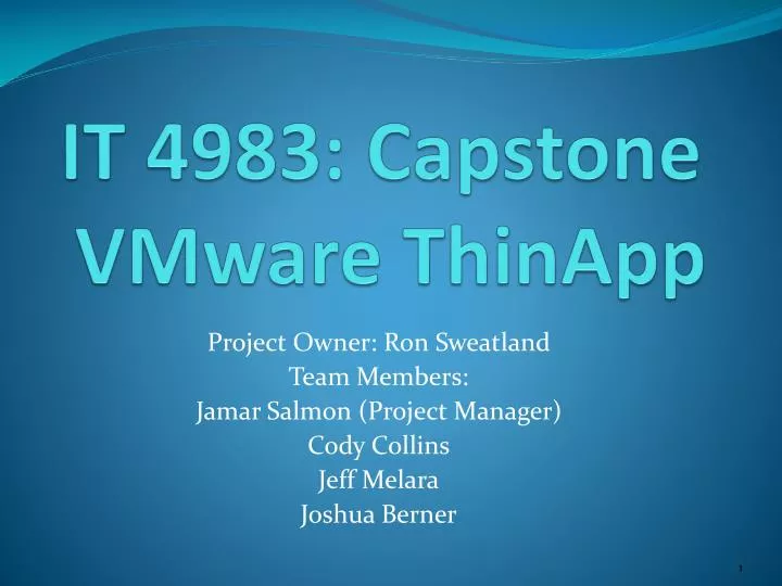 it 4983 capstone vmware thinapp