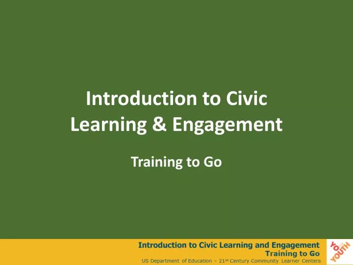 introduction to civic learning engagement