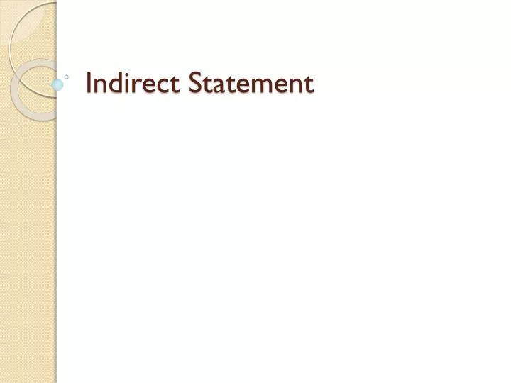 indirect statement