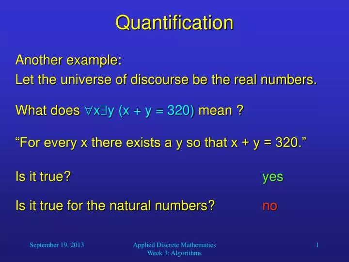 quantification