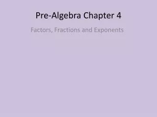 pre algebra chapter 4