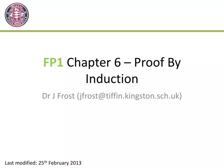 fp1 chapter 6 proof by induction