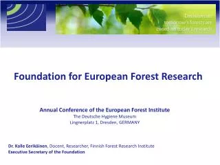 Foundation for European Forest Research