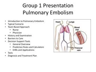Group 1 Presentation Pulmonary Embolism