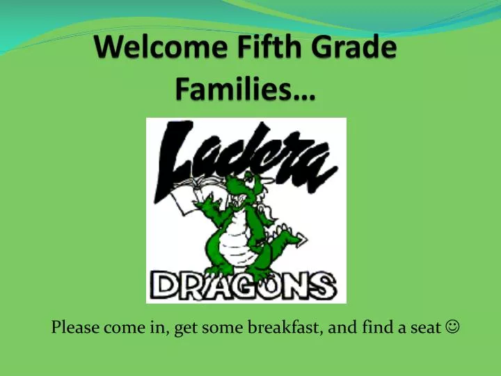 welcome fifth grade families