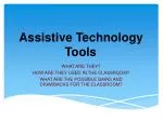 Assistive Technology Tools - slide 1