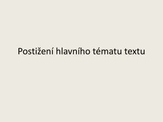 posti en hlavn ho t matu textu