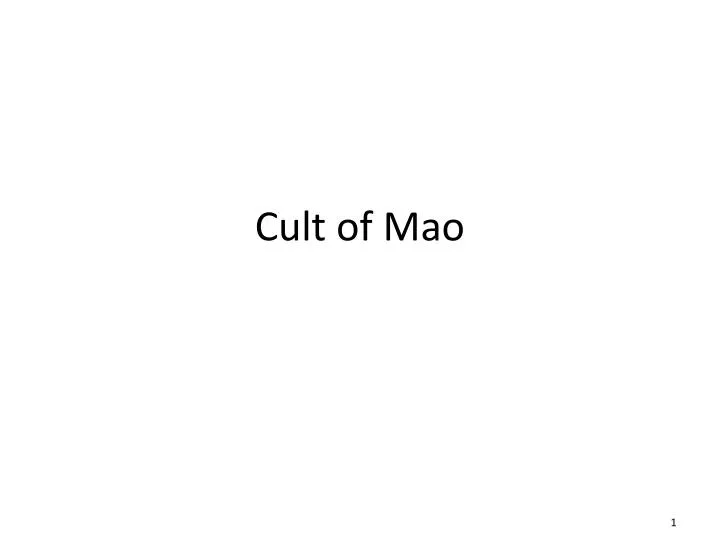 cult of mao