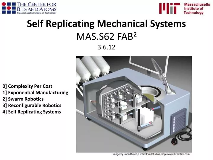 self replicating mechanical systems mas s62 fab 2 3 6 12