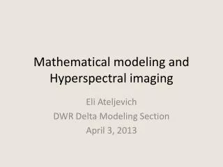 Mathematical modeling and Hyperspectral imaging