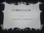 Curriculum - slide 1