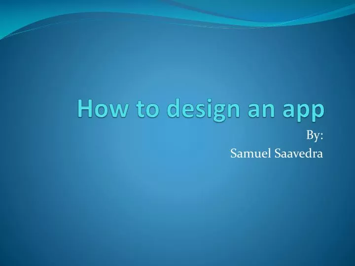 how to design an app