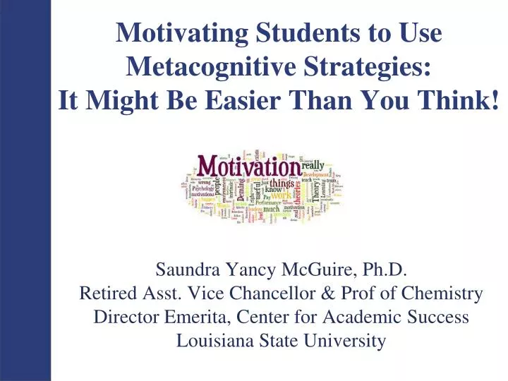 motivating students to use metacognitive strategies it might be easier than you think