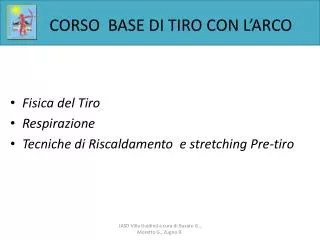 corso base di tiro con l arco