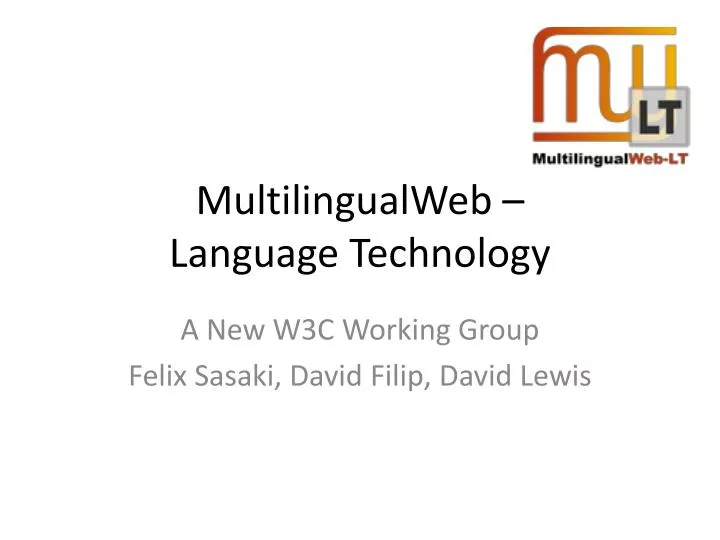 multilingualweb language technology