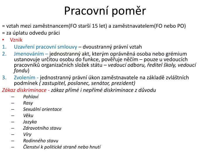 pracovn pom r