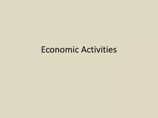 Economic Activities