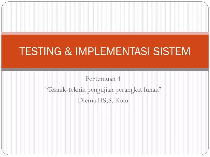 testing implementasi sistem