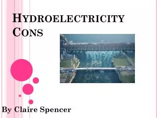 Hydroelectricity Cons