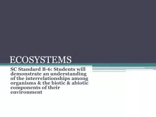 ECOSYSTEMS