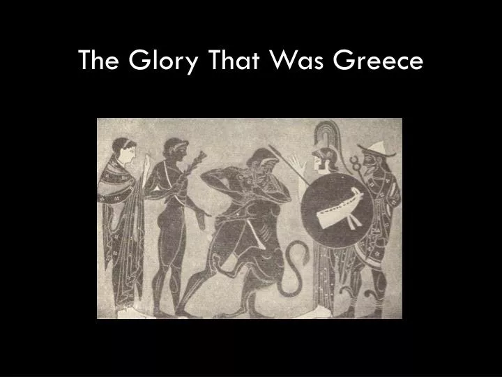 the glory that was greece