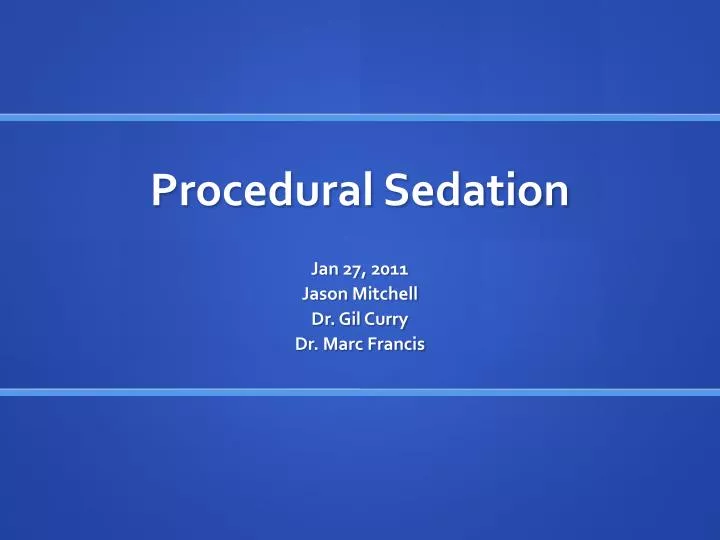 procedural sedation