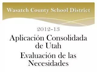 Wasatch County School District