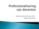 Professionalisering van docenten - slide 1