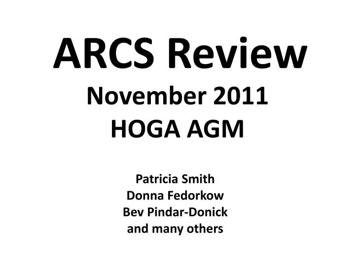 arcs review