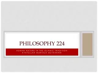 Philosophy 224